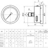Манометр РОСМА ТМ-321Т.00 (0...1,6 МПа) Байонет Дкорп=63мм кл. 1,5 G1/4" коррозионностойкий виброустойчивый осевой УТ-00047933 2