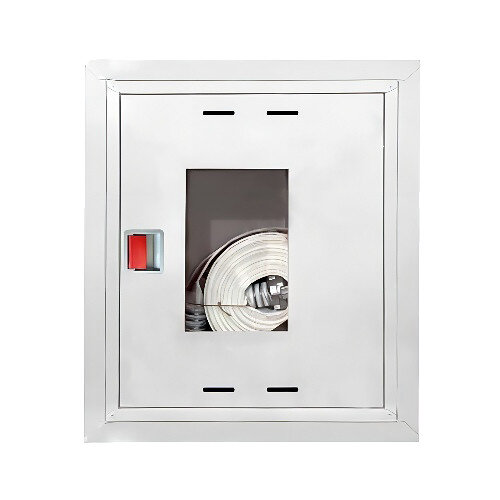 Шкаф пожарный ФАЭКС ШПК 310 ВОБ универсальный стандарт встроенный открытый белый с евроручкой