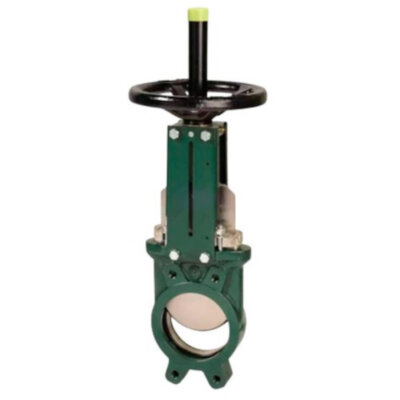 Задвижка межфланцевая Tecofi VG 3400-00 Ду 50 Ру 10 шиберная ножевая со штурвалом