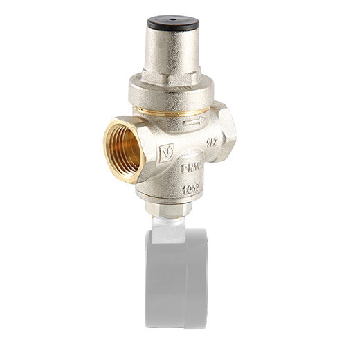 Редуктор давления VALTEC VT.088.N.0455SM 1/2'' DN 15 PN 16 поршневой, регулируемый, прямого действия, без манометра-индикатора, латунный с никелевым покрытием 8