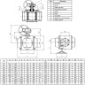 Кран шаровой Danfoss JiP Full Bore WW WG DN 300 PN 25 стальной полнопроходный под приварку с ручным редуктором 2