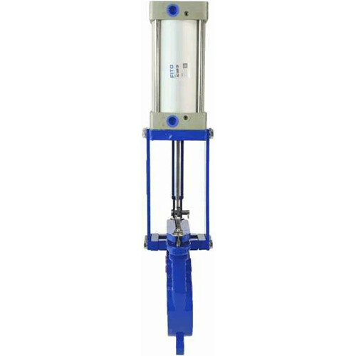 Задвижка шиберная Benarmo 1130P DN 100 PN 16 межфланцевая с пневмоприводом 2/стороннего действия с невыдвижным шпинделем, уплотнение - NBR