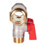 Коллектор распределительный STOUT SMB 6210 2 отвода ВР-НР 3/4"х1/2" DN 20 PN 10 с шаровыми кранами красная рукоятка уплотнительное кольцо 3