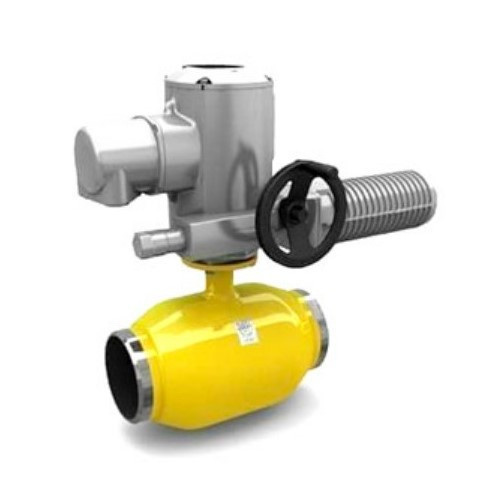 Кран шаровой цельносварной LD КШ.Ц.П.Э.GAS.500/400.016.Н/П.02 Ду 500/400 Ру 16 стальной неполнопроходный под электропривод