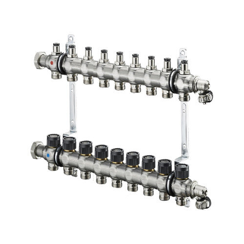 Коллекторная группа Oventrop Multidis SF 9 со встроенными регулирующими вставками