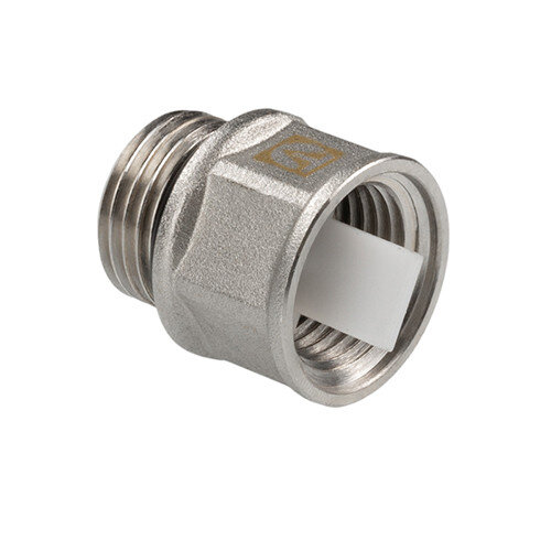 Клапан отсекающий VALTEC VT.539.N.03 3/8'' DN 10 PN 10 для монтажа автоматического воздухоотводчика, латунный с никелевым покрытием