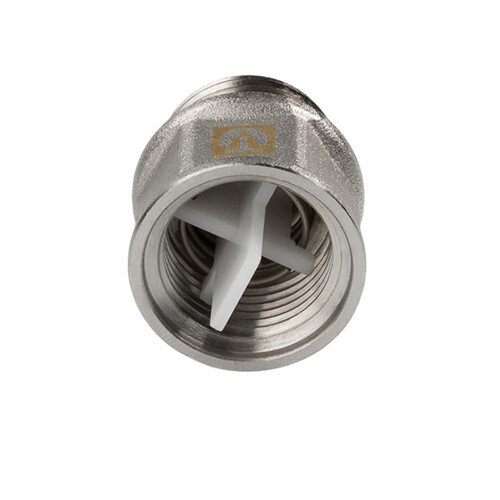 Клапан отсекающий VALTEC VT.539.N.03 3/8'' DN 10 PN 10 для монтажа автоматического воздухоотводчика, латунный с никелевым покрытием