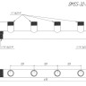 Коллектор распределительный GIDRUSS DMSS-32-25x4 4-х контурный НР 1 1/4"x1" Ду 32 Ру 10 магистральный 3