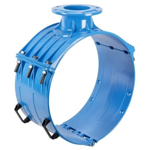 Врезной хомут HAWLE 5230 DN 355/150 PN 16 фланцевый системы Haku