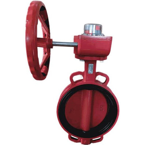 Затвор дисковый чугунный Benarmo FBV-RA DN 150 PN 16 поворотный межфланцевый с редуктором с концевыми выключателями EURO