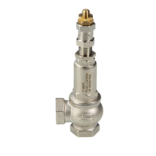 Клапан предохранительный VALTEC VT.1831.N.08 1 1/2" DN 40 PN 16 малоподъемный, пружинный, регулируемый, прямого действия, резьбовой, с возможностью ручного открывания, латунный с никелевым покрытием 5