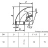 Отвод 90-57х5,0-09Г2С ГОСТ 30753-2001 стальной бесшовный крутоизгогнутый 2