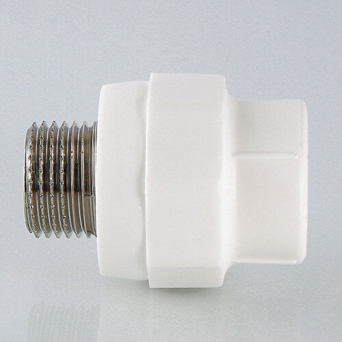 Переходник VALTEC VTp.701 НР 1/2" DN 20x15 PN 25 полипропиленовый комбинированный