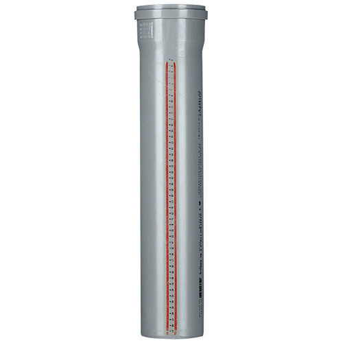 Труба канализационная PP-H Ostendorf HT HTEM DN 125х3,1х1000 цвет серый