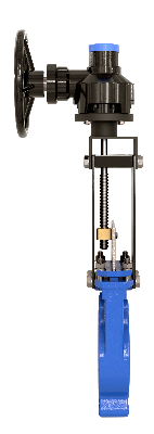Задвижка шиберная VALSTOK VA-013-01-R(N)-NBR Ду 600 Ру 4 чугунная межфланцевая односторонняя c редуктором с невыдвижным штоком