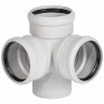 Крестовина канализационнаябесшумная PP-MD Ostendorf Skolan Safe SKED DN 110х110/110х87° двухплоскостная 1