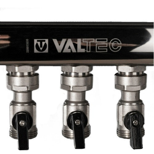 Узел квартирный коллекторный Valtec VT.GP.00005.R6 3/4" для систем водяного отопления, подключение справа, 6 выходов