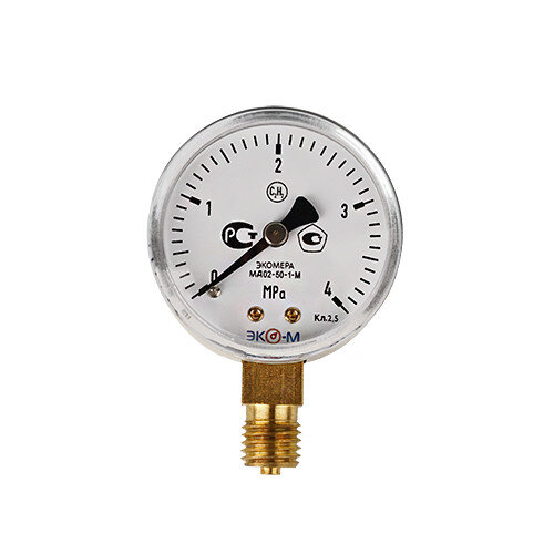 Манометр ЭКОМЕРА МД02 Ду 50 мм Ру 0-4 МПа C2H2 (ацетилен)