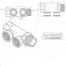 Коллектор распределительный VALTEC VTc.550.N.0502 2 отвода ВР-НР 3/4"x1/2" DN 20 PN 16 без регулировки 5