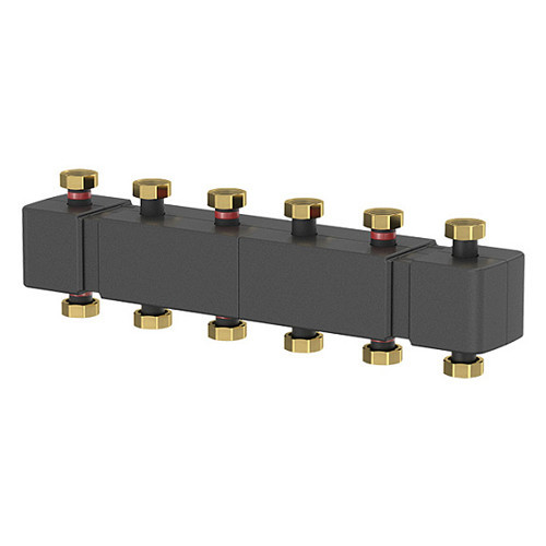 Коллектор распределительный Meibes MeiFlow Top S M66301.930 5-ти контурный ВР-НР 1 1/2" DN 40 PN 6 в теплоизоляции