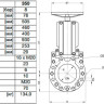 Задвижка шиберная ножевая VAG ZETA DN 350 PN 10 со штурвалом 2