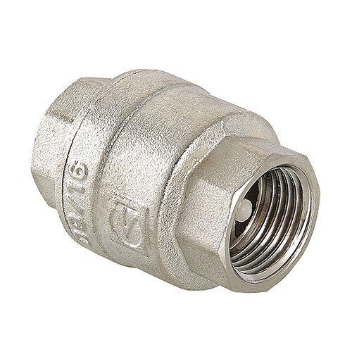 Клапан обратный VALTEC VT.161.N.08 1 1/2" DN 40 PN 25 пружинный резьбовой, латунный с никелевым покрытием
