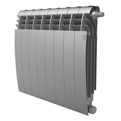 Радиатор биметаллический Royal Thermo BiLiner 500 VR (8 секций) Satin Silver 1