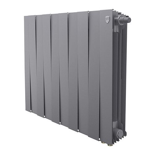 Радиатор биметаллический Royal Thermo PianoForte 500 VD (10 секций) Silver Satin