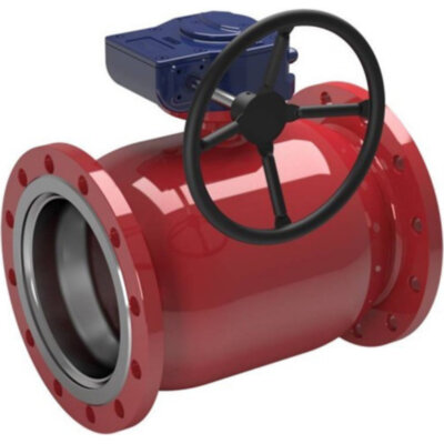 Кран шаровой NAVAL NAVALSTEAM 274596 DN 200 PN 25 стальной стандартнопроходный фланцевый для пара с редуктором