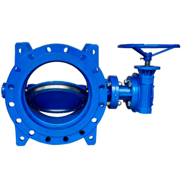 Затвор чугунный Benarmo DN 800 PN 10 поворотный фланцевый с двойным эксцентриком