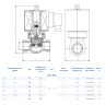 Клапан DENDOR VG DN 40 PN 1-25 электромагнитный непрямого действия муфтовый 2