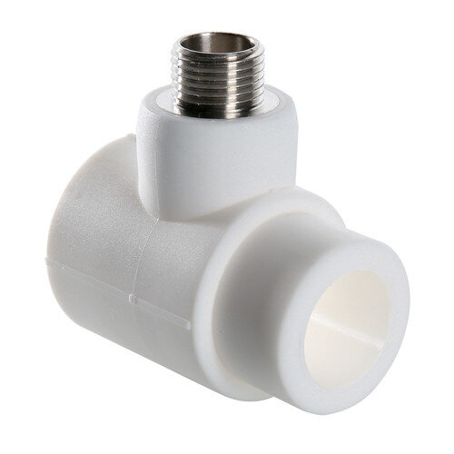 Тройник переходной VALTEC VTp.734 НР 3/4" DN 40x20x40 PN 25 коллекторный полипропиленовый комбинированный