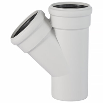 Тройник канализационный бесшумный PP-MD Ostendorf Skolan Safe SKEA DN 90/50х45°