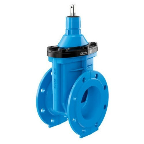 Задвижка HAWLE 4000E3 DN 125 PN 10/16 фланцевая клиновая чугунная с обрезиненным клином разборная