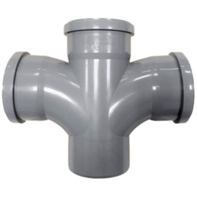 Крестовина канализационная PP-H Ostendorf HT HTDAR DN 90х90/90х87° с плавным радиальным подключением