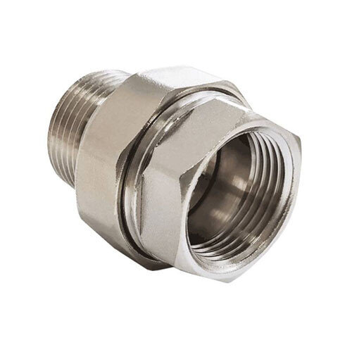 Сгон прямой VALFEX VF.340 ВР-НР 1/2" Ду 15 Ру 40 разъёмный никелированный латунный