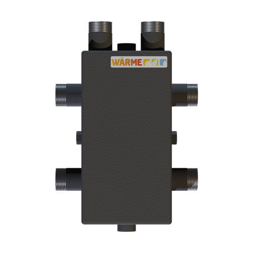 Коллектор распределительный Warme WKSG.28.2 2-х контурный НР 1" Ду 25 Ру 6 без теплоизоляции