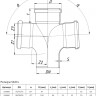 Крестовина канализационная бесшумная PP-MD Ostendorf Skolan Safe SKDA DN 90х90/90х87° одноплоскостная 2