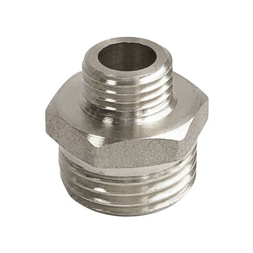 Ниппель переходной VALFEX VF.580 НР 3/4"x1/2" Ду 20x15 Ру 40 никелированный латунный
