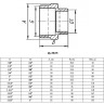 Ниппель переходной VALFEX VF.580 НР 3/4"x1/2" Ду 20x15 Ру 40 никелированный латунный 2
