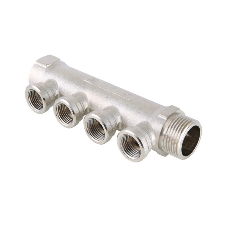 Коллектор распределительный VALTEC VTc.550.N.0503 3 отвода ВР-НР 3/4"x1/2" DN 20 PN 16 без регулировки 1