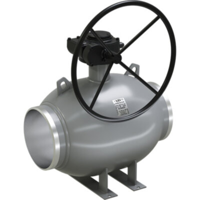 Кран шаровой цельносварной LD КШ.Ц.П.Р.500/400.025.П/П.01 Ду 500/400 Ру 25 нержавеющий полнопроходный под приварку