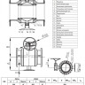 Кран шаровой Ридан RJiP Premium FF WG DN 400 PN 25 стальной стандартнопроходный фланцевый с ручным редуктором 2