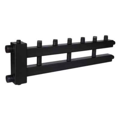 Коллектор распределительный ROMMER RDG-0018-014034 4-х контурный НР 1"x1 1/2" Ду 40 Ру 4 дублёр рядный с гидравлическим разделителем