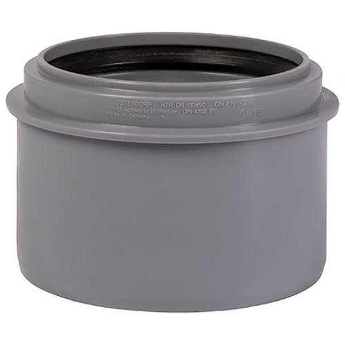 Редукция короткая PP-H Ostendorf HT HTR DN 50/40 цвет серый
