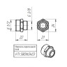 Латунный ниппель VALTEC 1/2" х 3/8" переходной VTr.580.N.0403 5