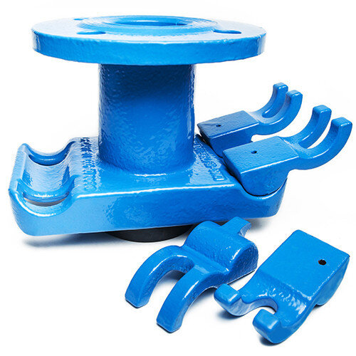 Хомут седловой фланцевый UR-CAST UR-6163 DN 50/ 760-805 мм PN 10/16 чугунный