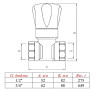 Клапан радиаторный Valtec VT.004 1/2" DN 15 PN 16 регулирующий проходной ручной 2