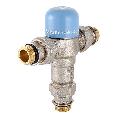 Клапан смесительный VALTEC THERMOMIX VT.MT10NR 1/2'' DN 15 PN 10 термостатический трехходовой нерегулируемый, латунный с никелевым покрытием