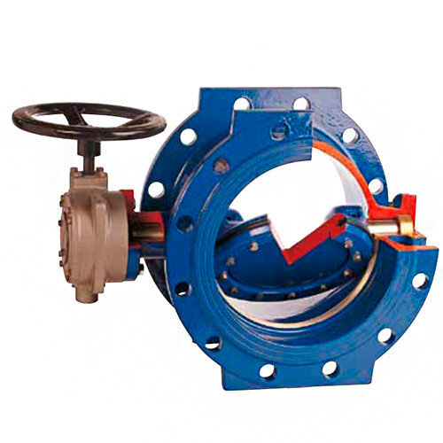 Затвор PAM Saint-Gobain EUROSTOP JPA DN 300 PN 10 поворотный фланцевый с двойным эксцентриком под электропривод надземный